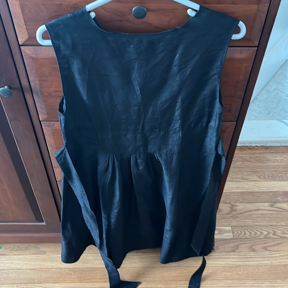 Gorgeous v neck silk black dress, ties in back, size S, Portland based designer - Picture 3 of 5